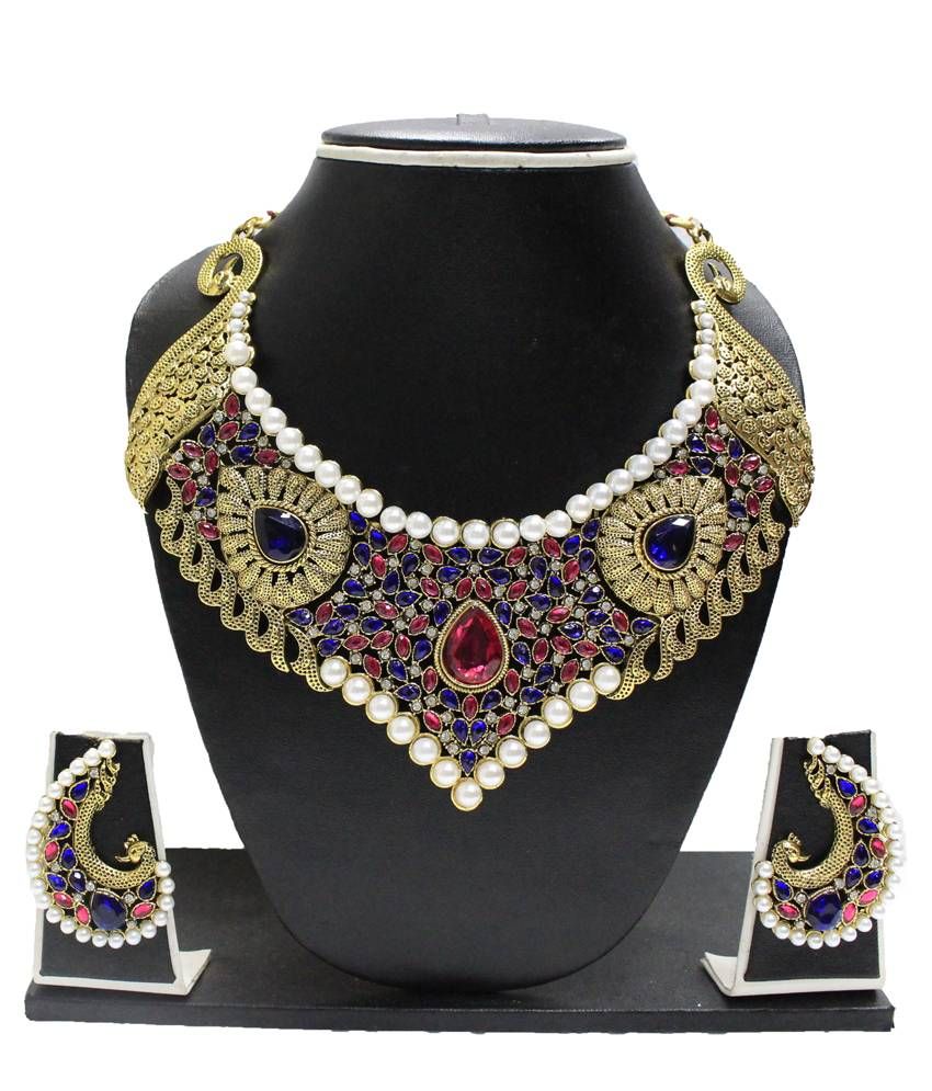 Zaveri Pearls Antique Necklace Set Buy Zaveri Pearls Antique Necklace