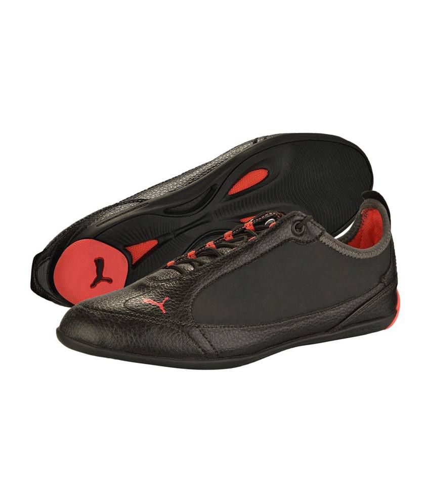 Puma Yovine Ind Black \u0026 Red Sneakers 