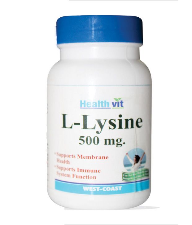 Healthvit L-Lysine 500mg Best Immune Booster 60 Tablets - Pack of 2 ...