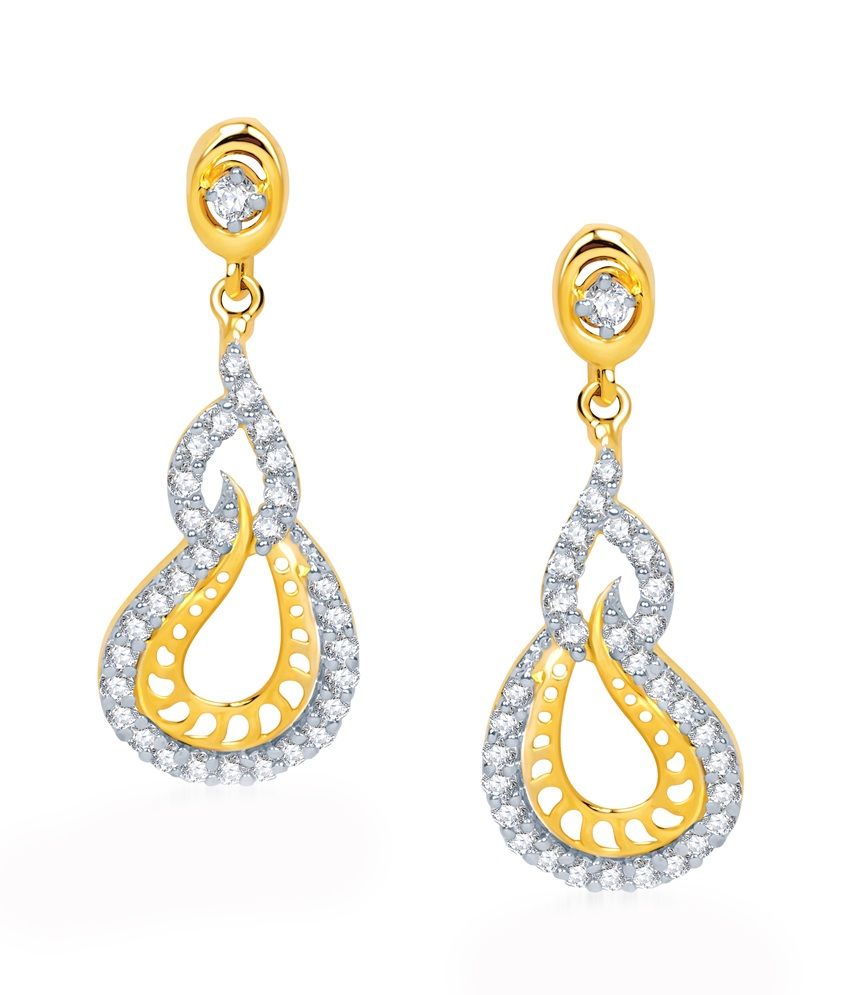 Vk Jewels Starry Design Gold And Rhodium Plated Earrings Buy Vk Jewels Starry Design Gold And