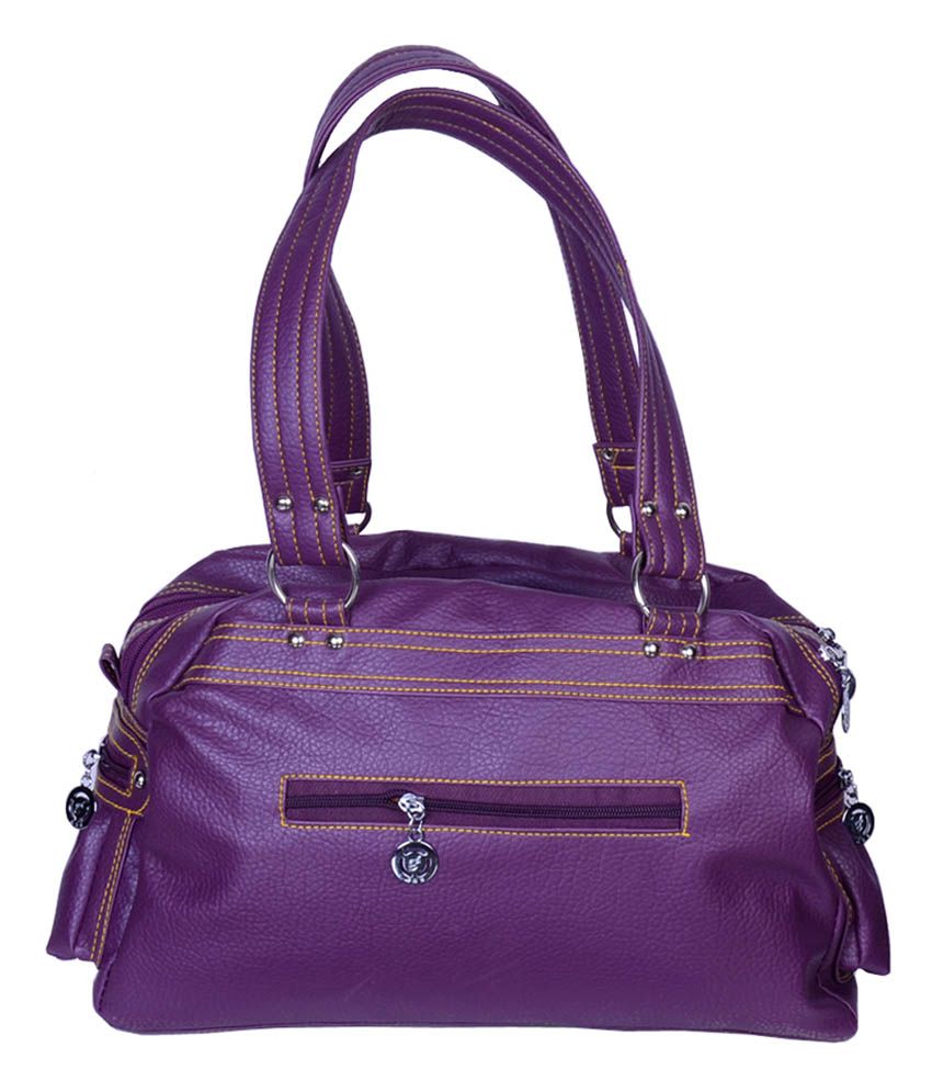 Hysty Purple Zip Closure Stylish Leather Handbag - Buy Hysty Purple Zip ...