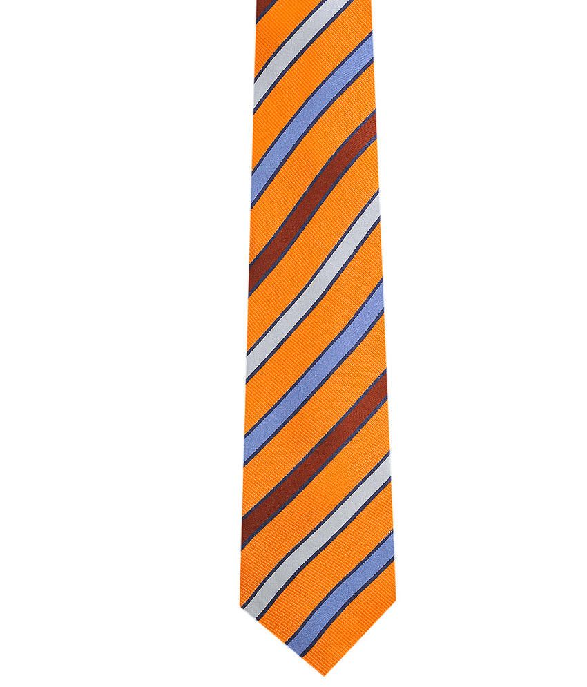 Tiekart Orange Silk Men s Broad Necktie Buy Online At Low Price In 