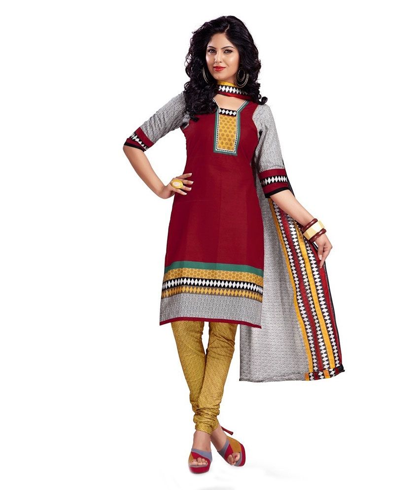 Kuki Exclusive Designer fancy Printed Cotton Dress material Buy Kuki