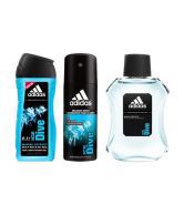 Adidas Ice Dive -1 Shower Gel 250ml, 1 Deodorant 150ml & 1 Edt 100ML (Set of 3) For Men