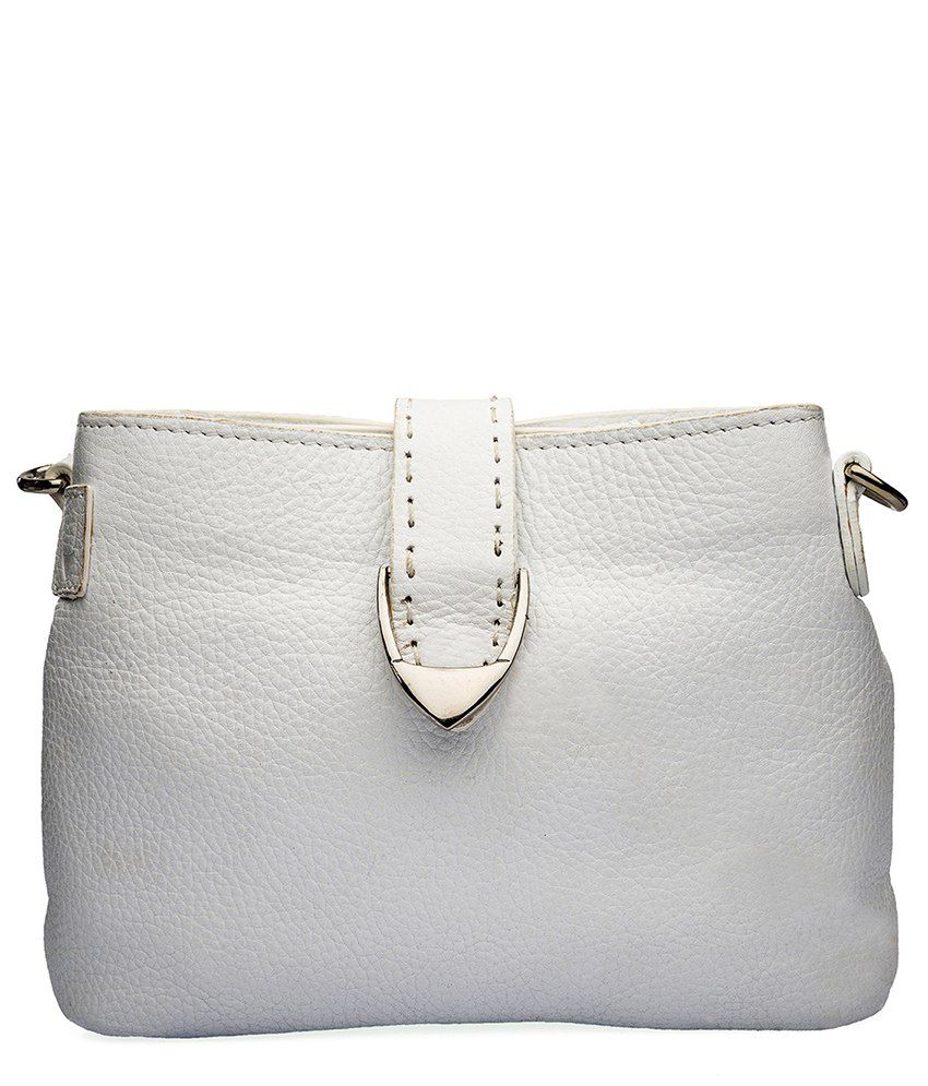 Hidesign NORAH W1 White Sling bag - Buy Hidesign NORAH W1 White Sling ...