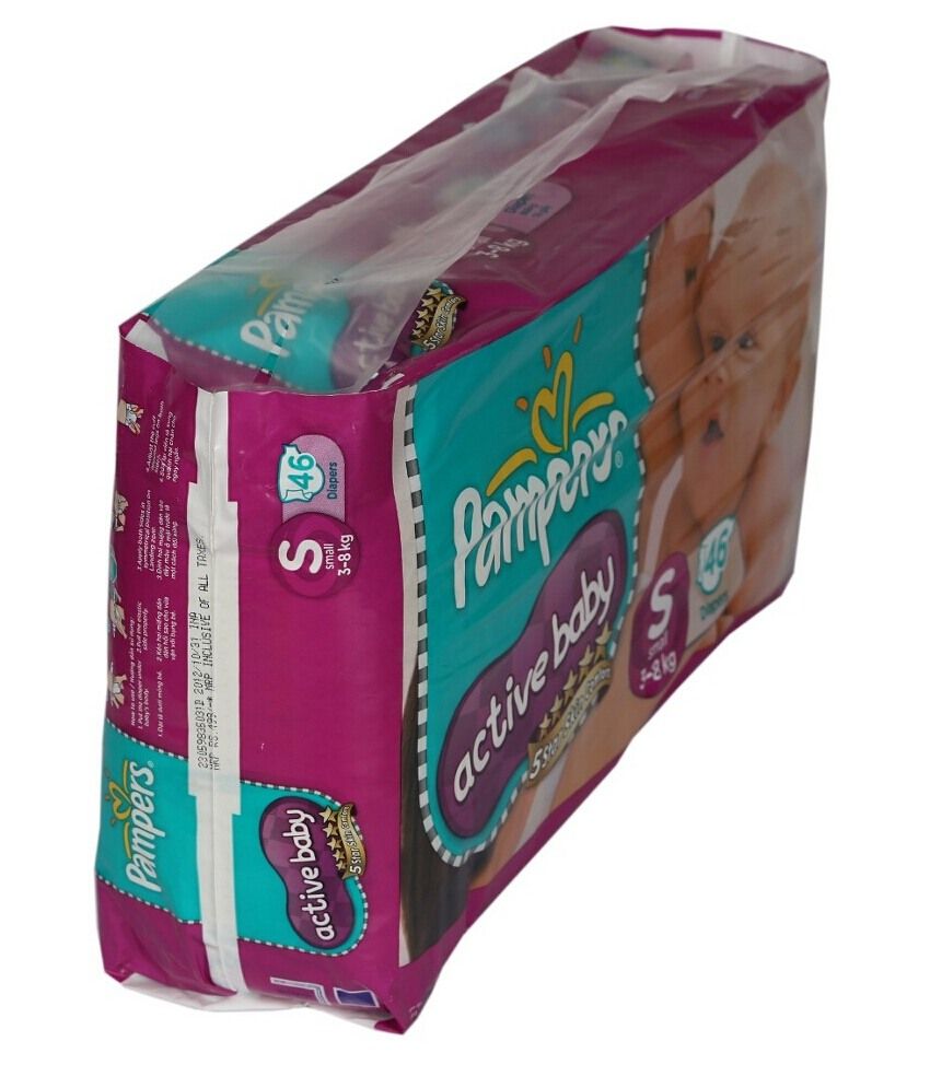 Pampers Active Baby Diaper S Size (small) 46 Pieces: Buy ...