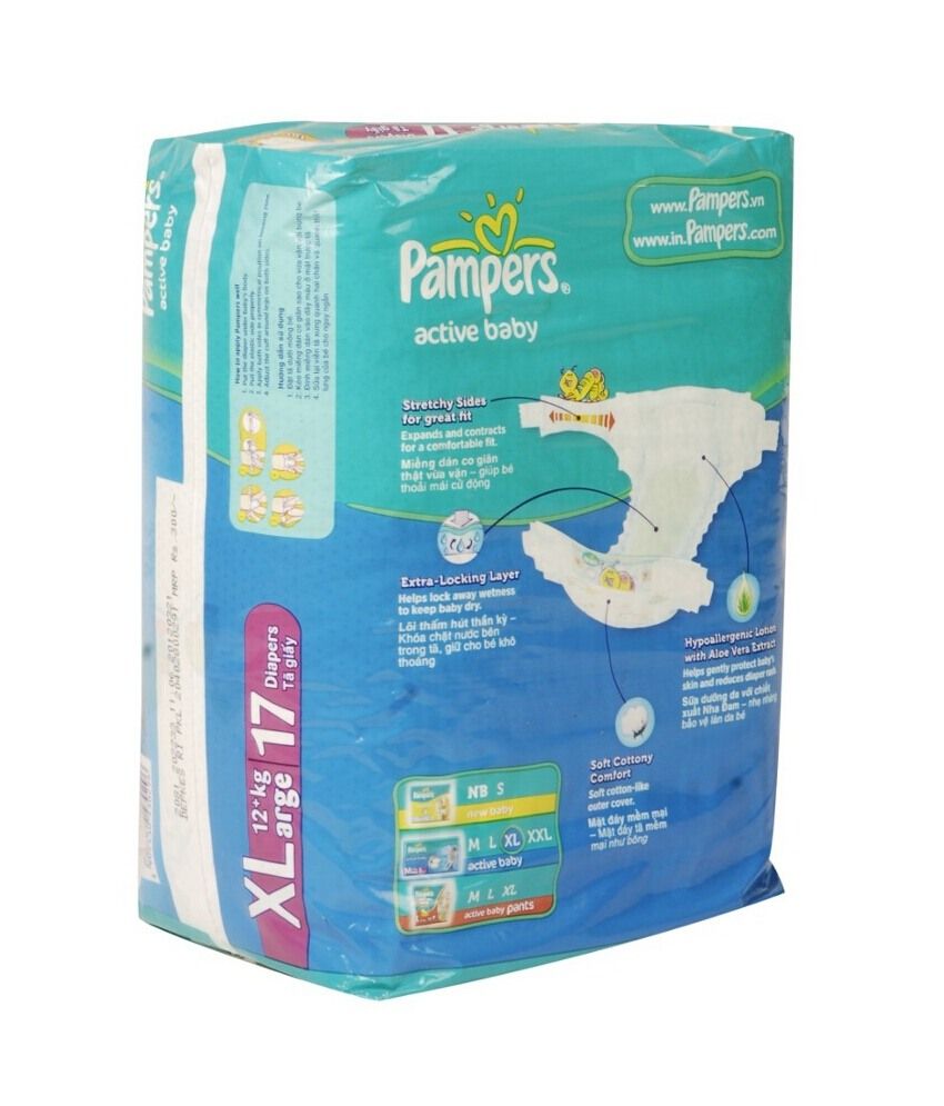 Pampers Daipers Xl Size (extra Large) 17 Pieces Buy Pampers Daipers Xl Size (extra Large) 17