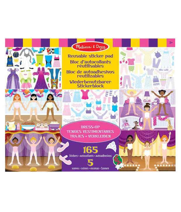 Melissa & Doug Reusable Sticker Pad Dress Up Buy Melissa & Doug Reusable Sticker Pad Dress Up