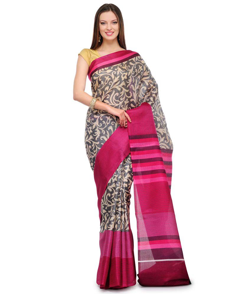 Gamini Multi Color Matka Silk Saree - Buy Gamini Multi Color Matka Silk ...