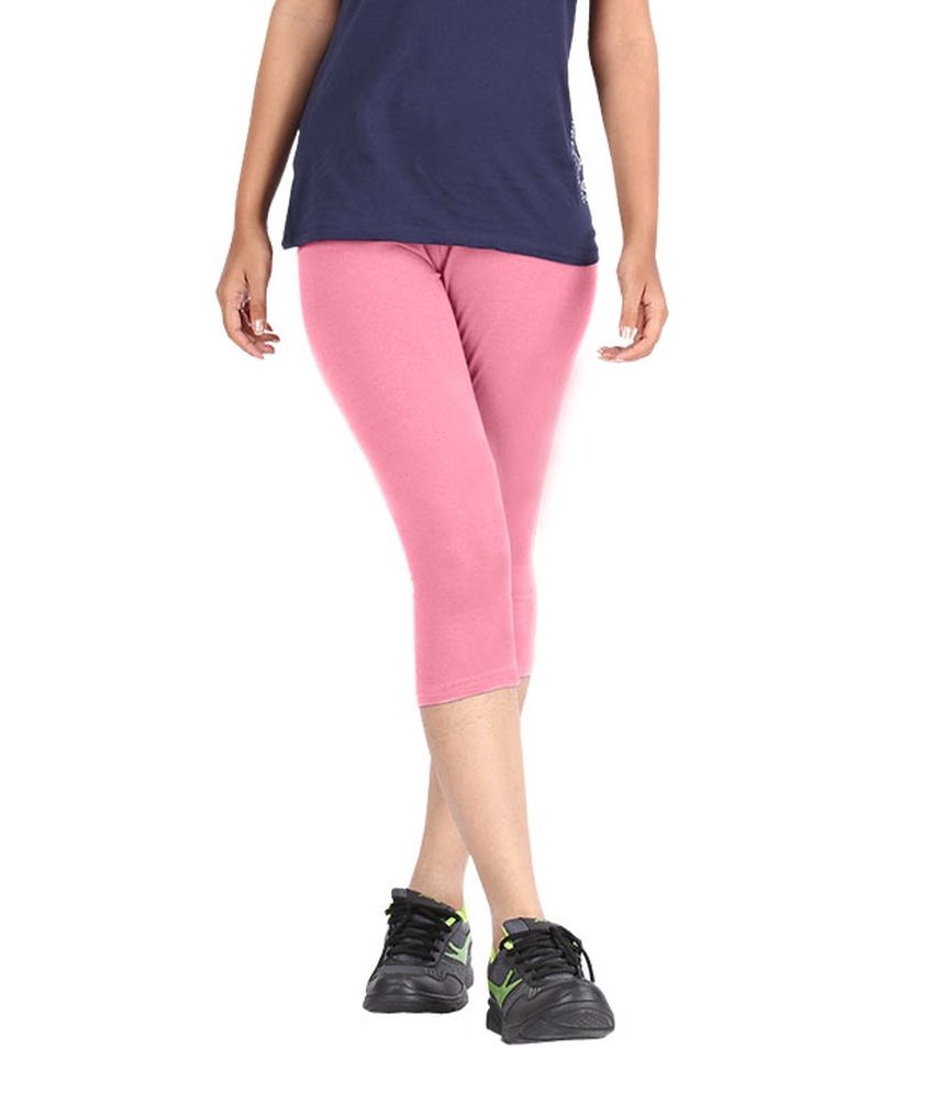 pink denim capris