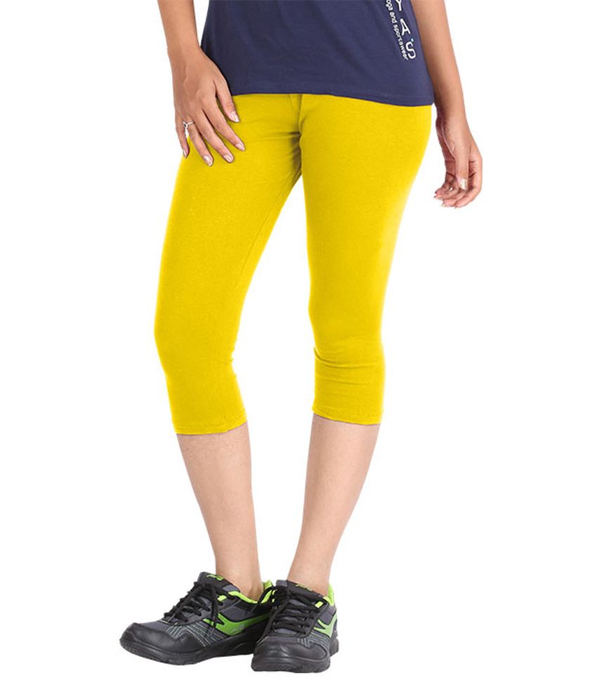 Buy Hbhwear Yellow Cotton Capris Online at Best Prices in India - Snapdeal
