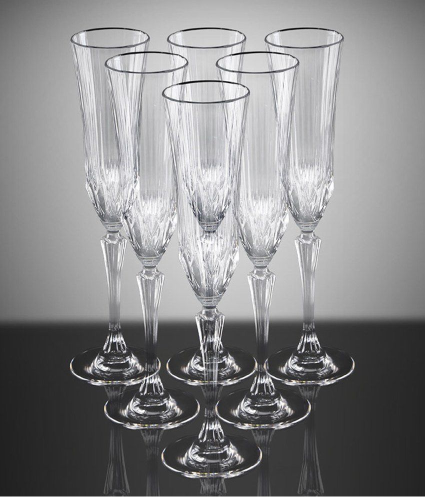 Rcr Adagio Champagne Flute (set Of 6): Buy Online at Best Price in ...