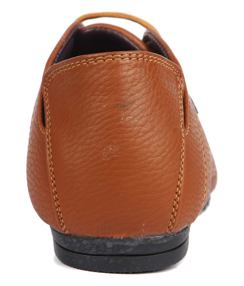 Blue Hut Tan Synthetic Leather Smart Men's Casual Shoes - Buy Blue Hut ...