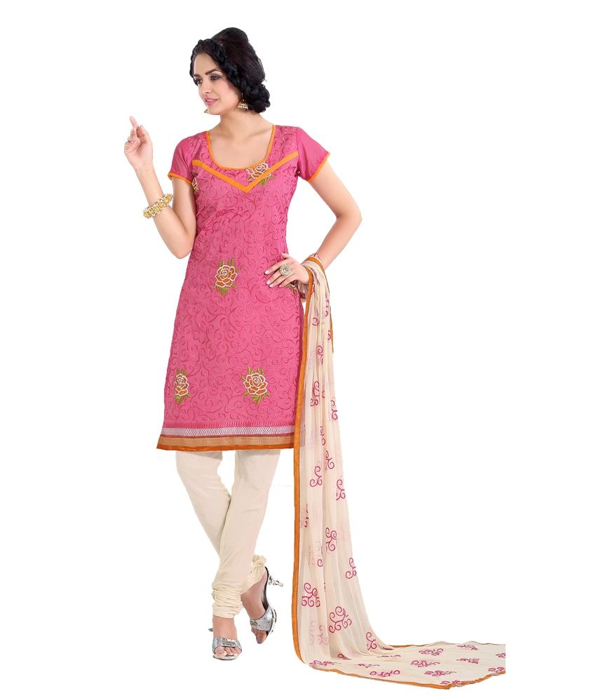 Indian Wholesale Clothing Multi Color Faux Unstitched Dress