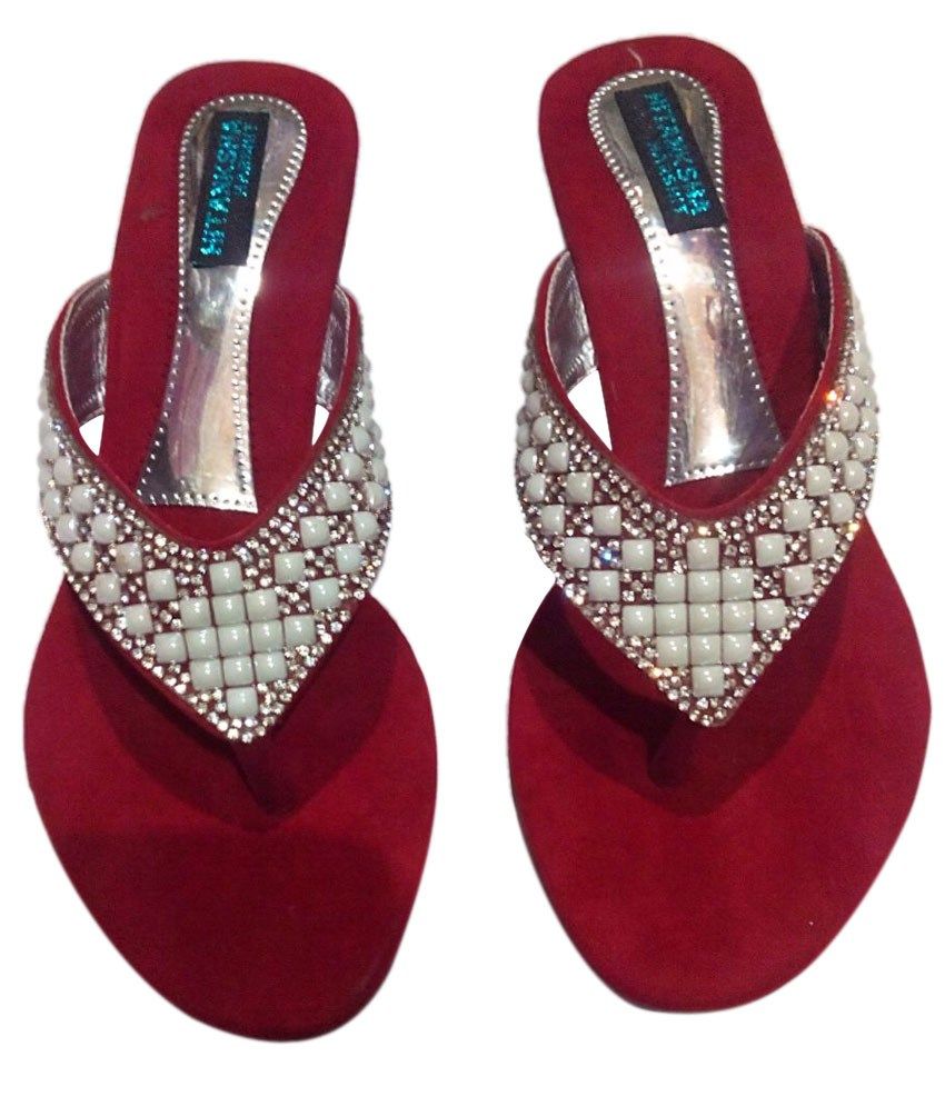 fancy heel chappal