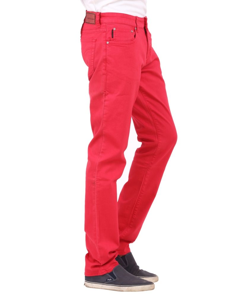 bright red jeans men