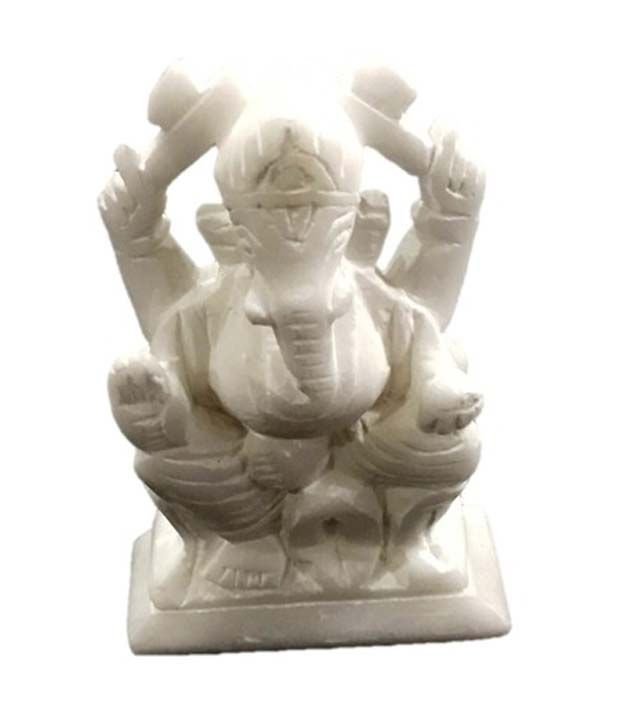 Life Handicrafts White Ganesha Idol: Buy Life Handicrafts White Ganesha ...