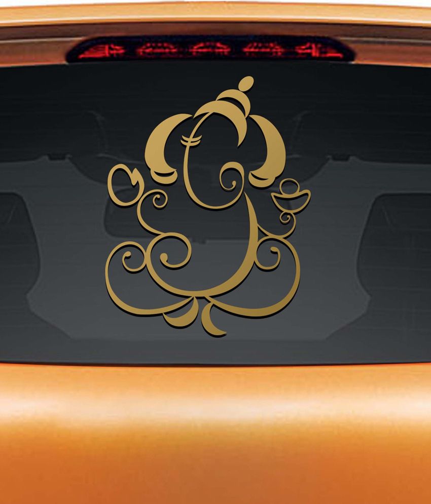     			WallDesign Decals & Stickers In Car Sticker Golden