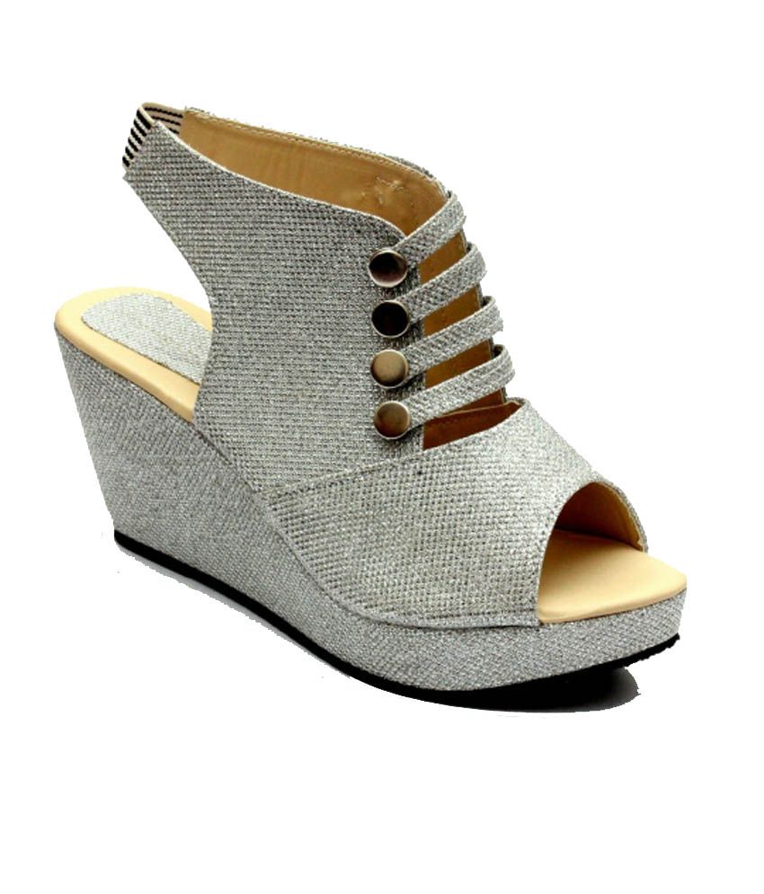 Stylish Step Grey Wedges Heel Sandal Price in India Buy Stylish Step