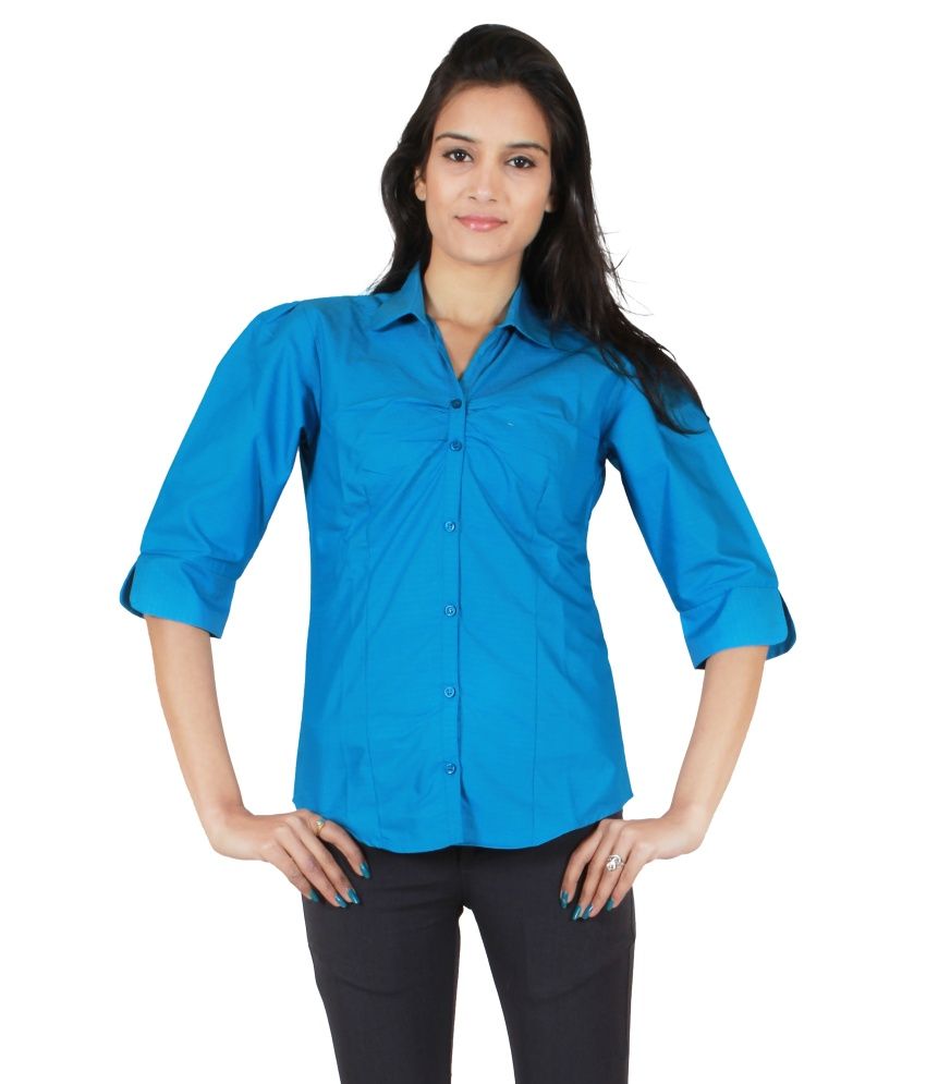 Buy Zx3 Blue Poly Cotton Shirts Online At Best Prices In India Snapdeal 3706