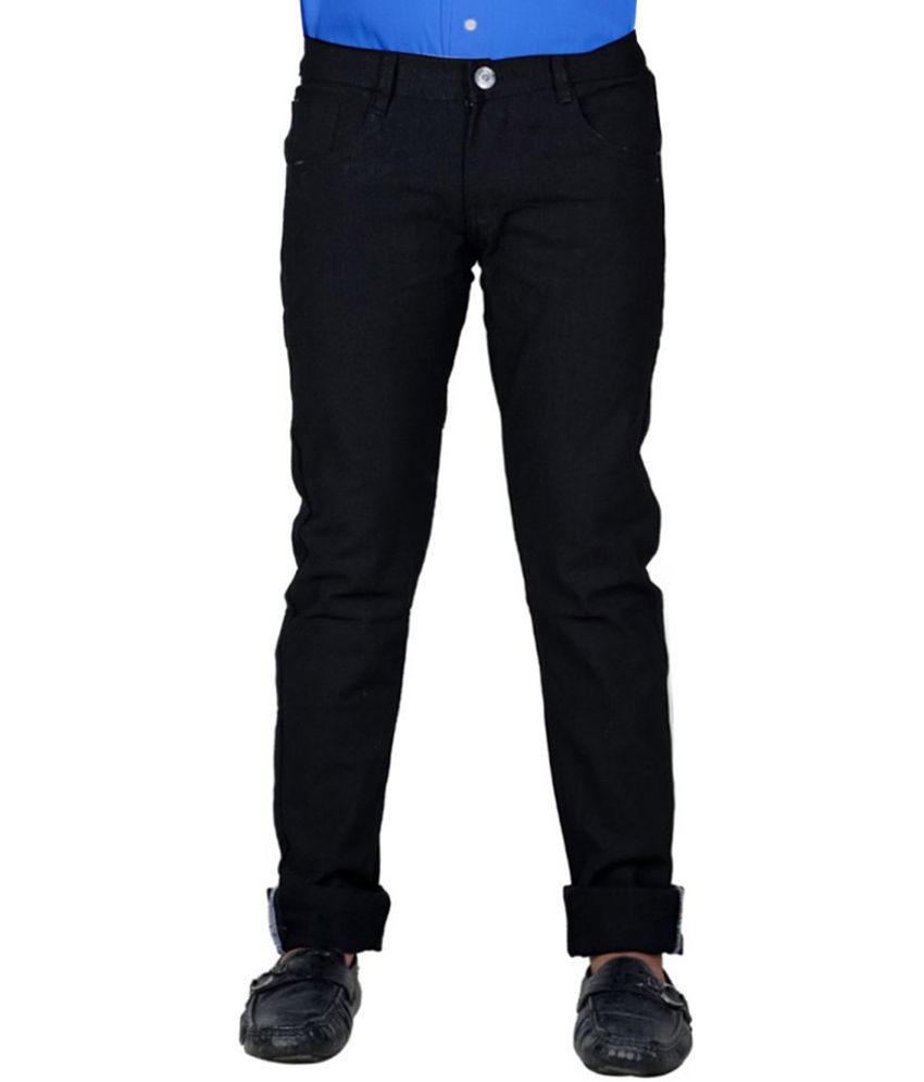 G K Apparels Black Cotton Regular Fit Men Jeans - Buy G K Apparels ...