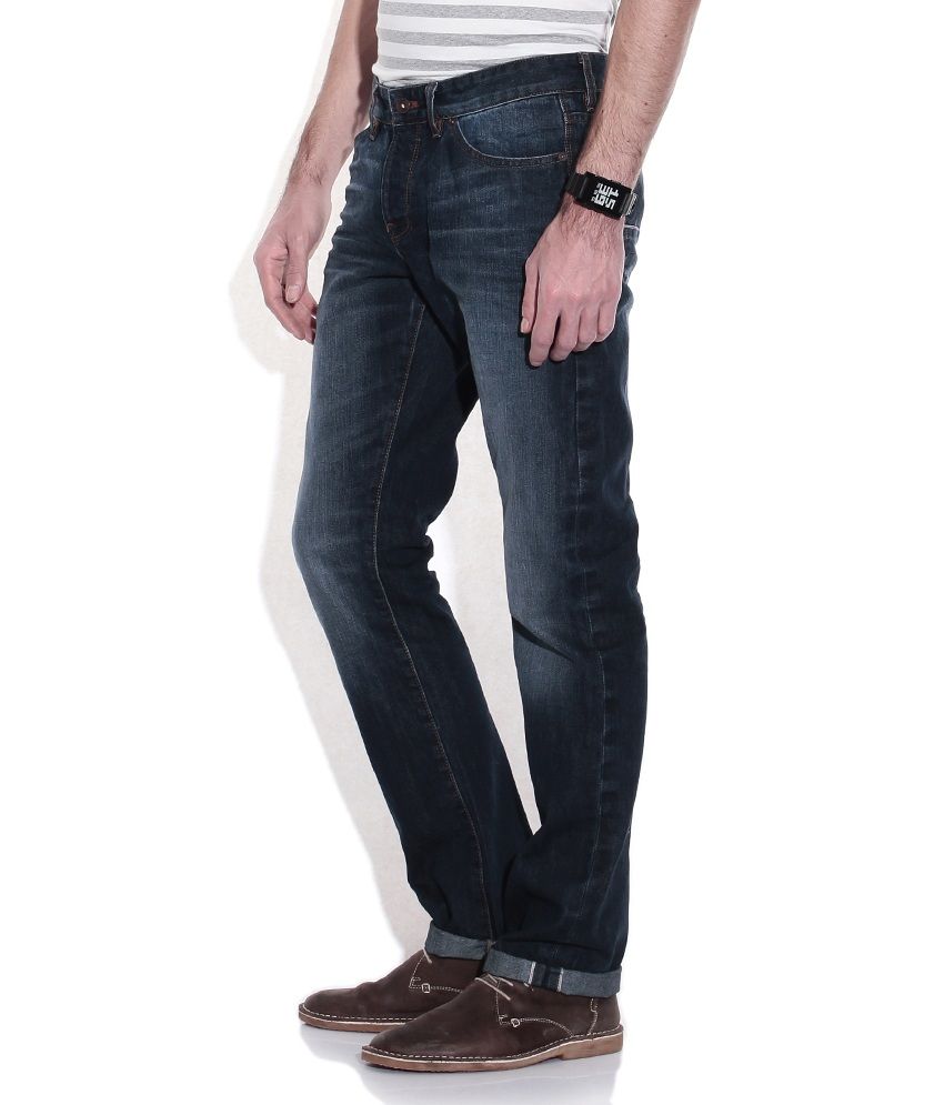 Celio Blue Straight Fit Jeans - Buy Celio Blue Straight Fit Jeans ...