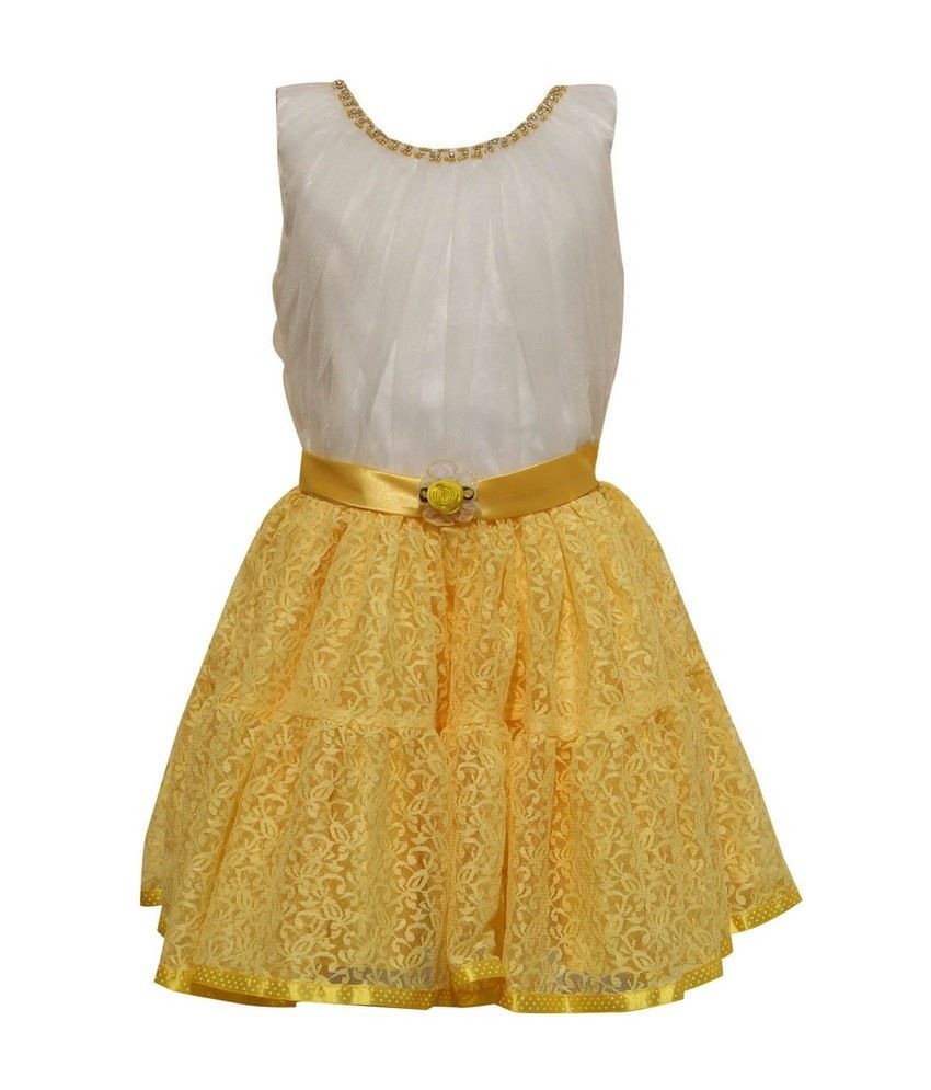 yellow full frock