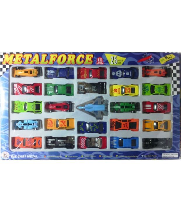     			Shop & Shoppee Die Cast Metal Force Car Set - 25 Pieces