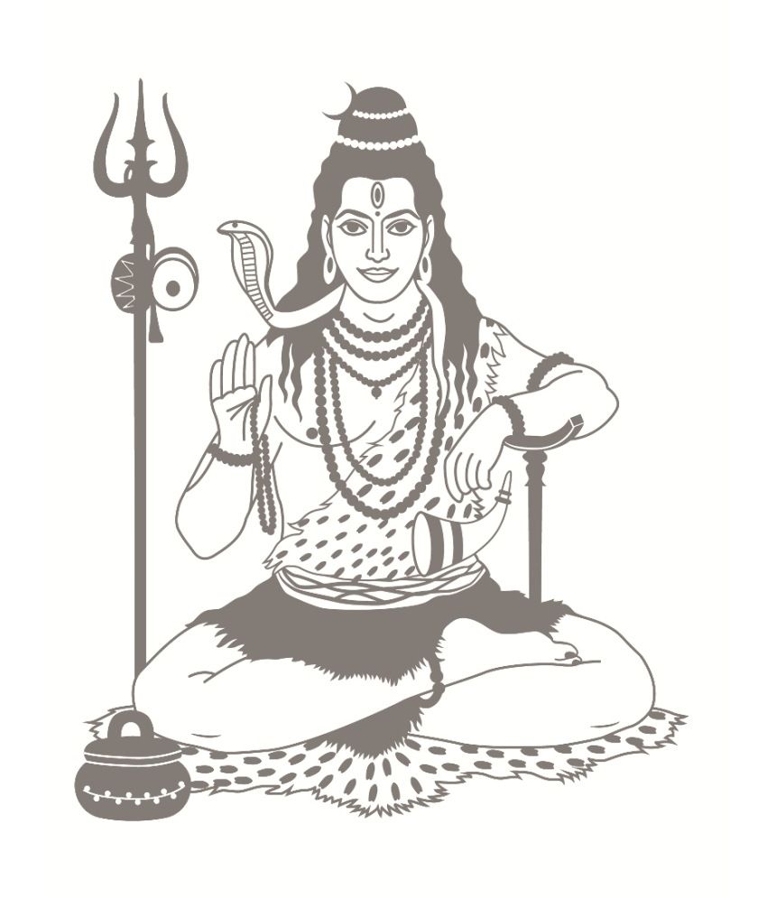 Walldesign Lord Shiva Car Sticker: Buy Walldesign Lord Shiva Car