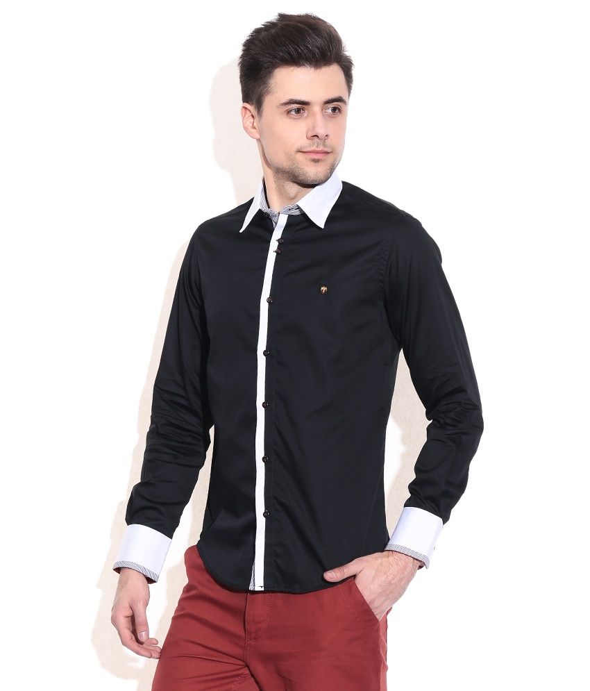 Mufti Black Slim Fit Casual Shirt - Buy Mufti Black Slim Fit Casual ...