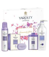 Yardley English  Lavender Fragrance Collection Gift Pack (Set of 4) (1 Perfumed Talc 100 g ,1 Soap 100 g ,1 Body Lotion 200 ml,1 Deo 150 ml for Women)