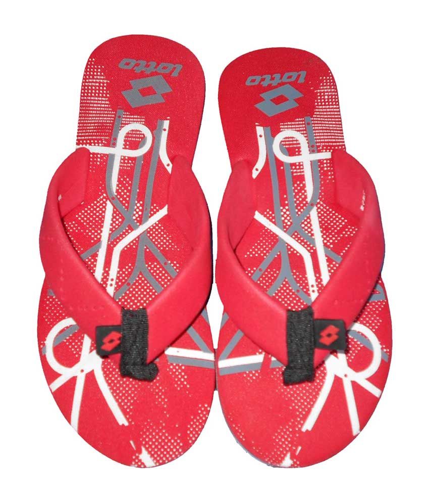 Lotto Red Casual Flip Flops Price in India- Buy Lotto Red Casual Flip ...