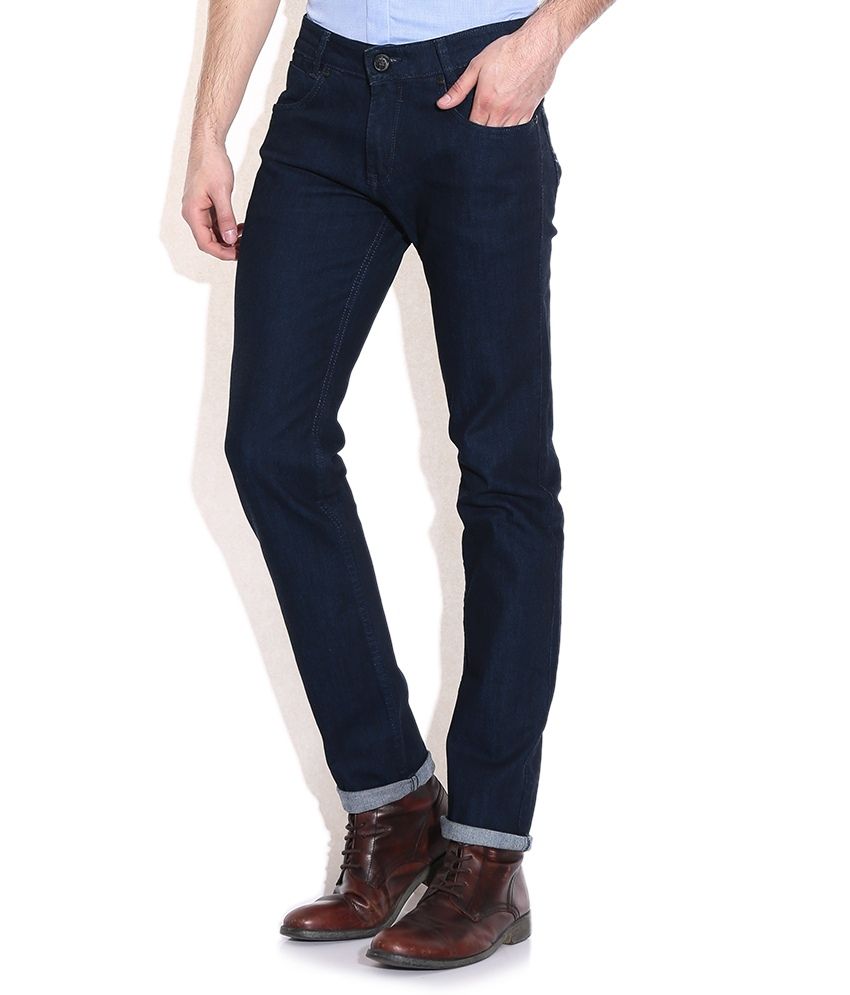 mens blue tapered jeans