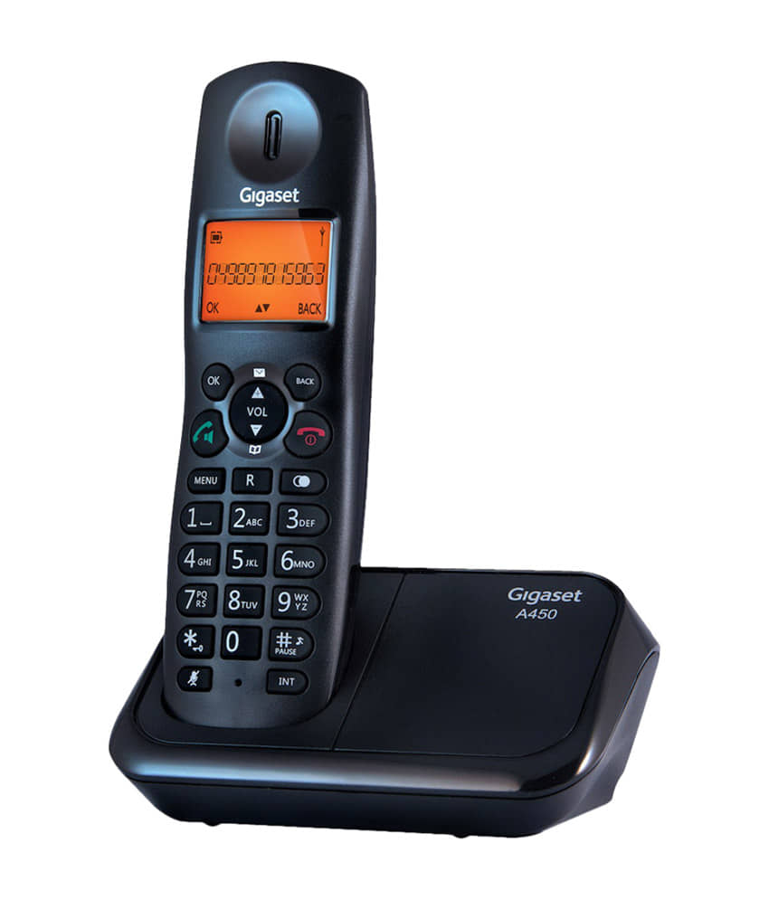 Buy Gigaset A450 Cordless Landline Phone ( Black ) Online at Best Price in India Snapdeal