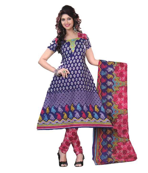 Rubiya Cotton Kurti With Salwar - Stitched Suit - Buy Rubiya Cotton ...