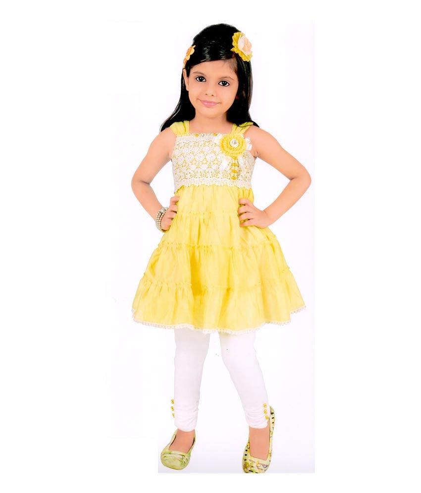 short frock yellow colour