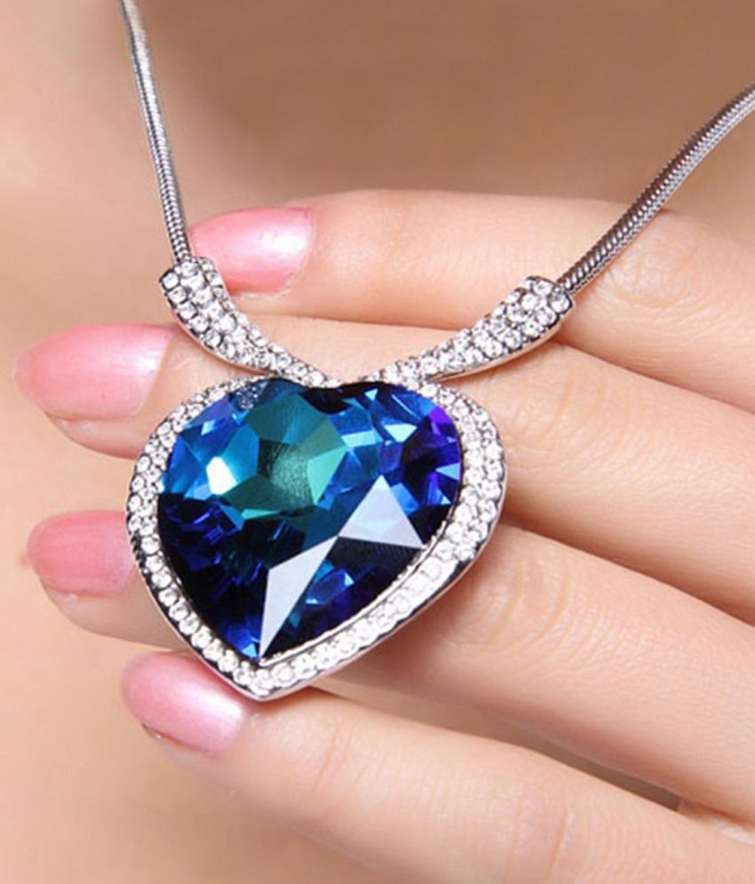 Young And Forever Beautiful Romantic Blue Sapphire Swarovski Elements