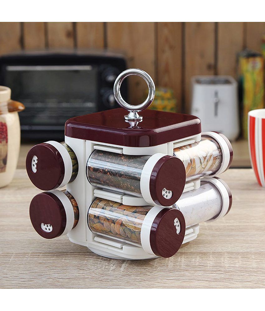 Pebbleyard Kitchen Mate Solid Burgundy 8bottle Spice Rack Buy Online