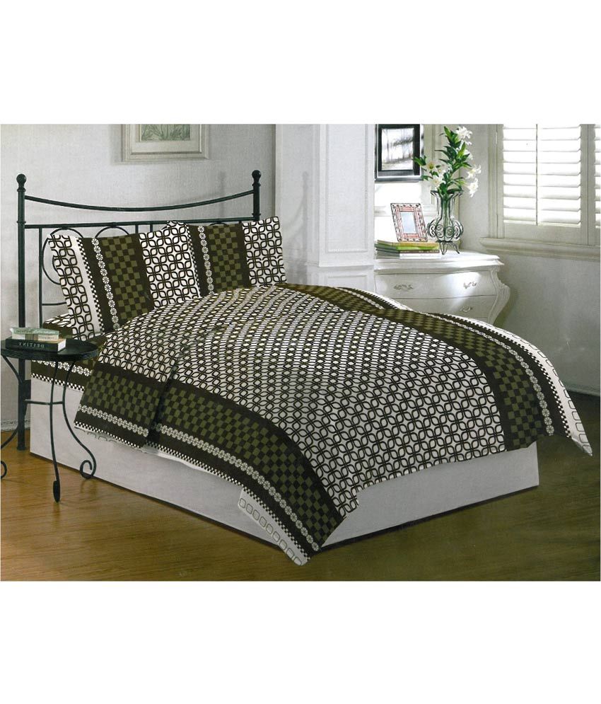 Haryana Handloom & Furniture Multicolour Printed Cotton Double Bed