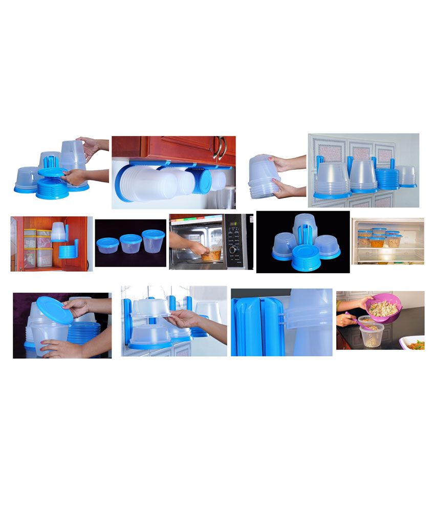 Cutting Edge Blue Nesterware Food Storage Container 500 750 1000ml Set Of 34 Pcs