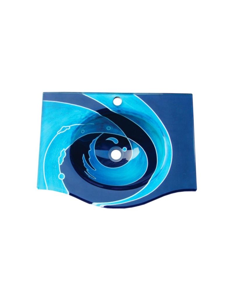Buy Gd Blue Glass Wash Basins Withsteel Stand Online at ...