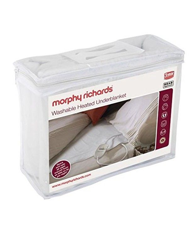 Morphy Richards White Polyester Double Size Electric Under Blanket