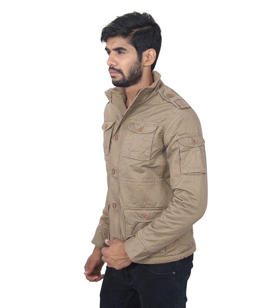 Rigs And Rags Khaki Cotton Casual Jacket - Buy Rigs And Rags Khaki ...