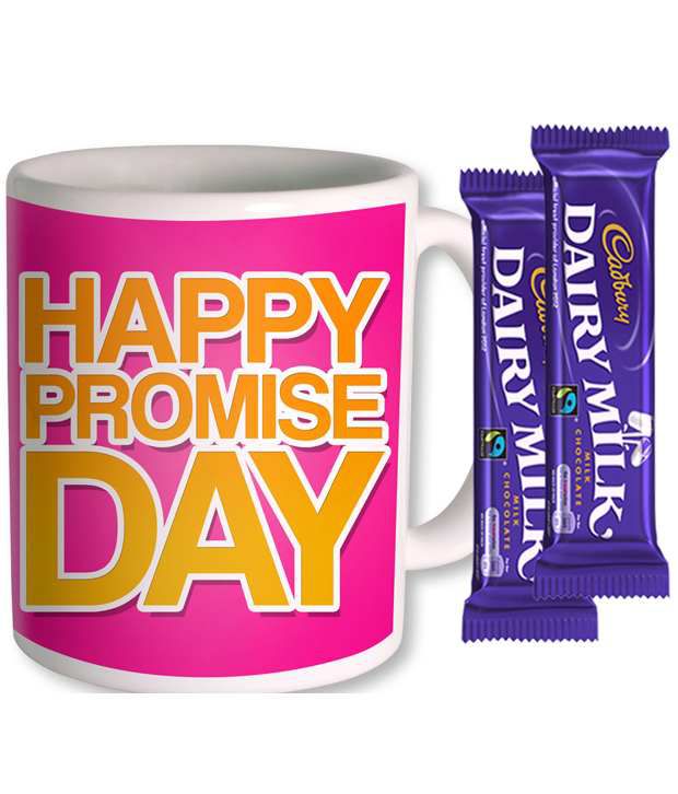 Photogiftsindia Happy Promise Day With Pink Background Coffee Mug: Buy  Online at Best Price in India - Snapdeal
