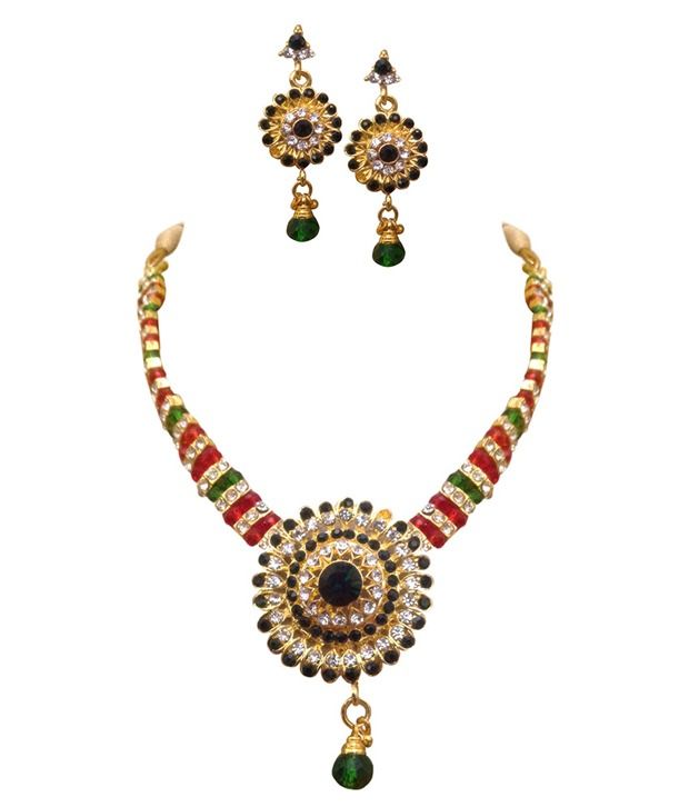 Vasthra Beautiful Kundan Multi Stone Necklace Set For Sale - Buy Vasthra Beautiful Kundan Multi 