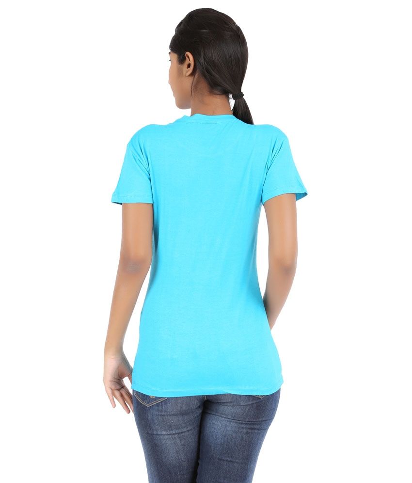 Buy Ariiyaa Blue Cotton Half Sleeves Printed Womens T Shirt Online At Best Prices In India Snapdeal