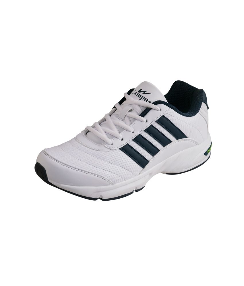 campus white sports shoes