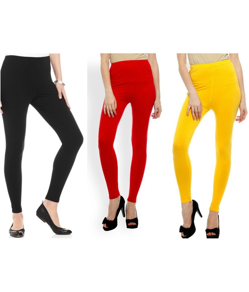 Kamaira Premium Ankle lengthMulti Color Leggings Combo Of 3 Price in