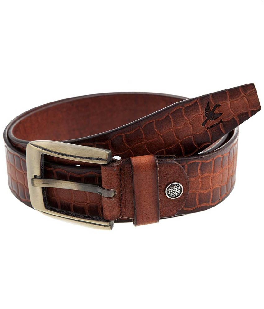 Hornbull Brown Leather Casual Belt: Buy Online at Low Price in India ...