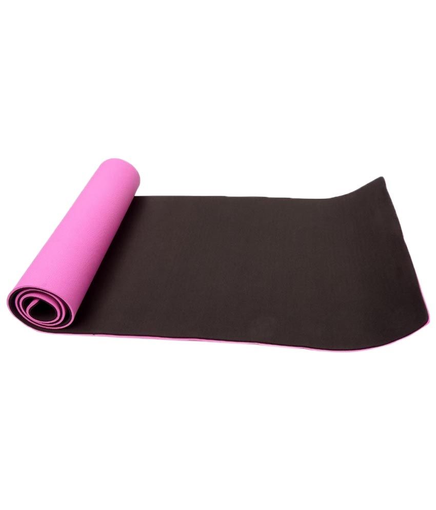 Livelite Lightweight Pink & Black Yoga Mat 6mm Buy Online at Best